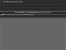 Tablet Screenshot of databaseanswers.com